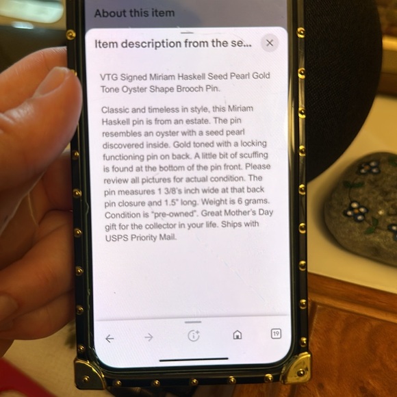 Signed Miriam Haskell pin - Picture 3 of 3